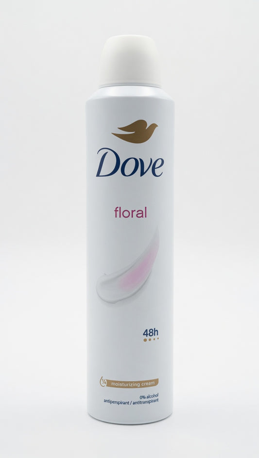 Dove Deodorante Floral 48h Maxi Formato 250ml – Con 1/4 di Crema Idratante per Ascelle Morbide