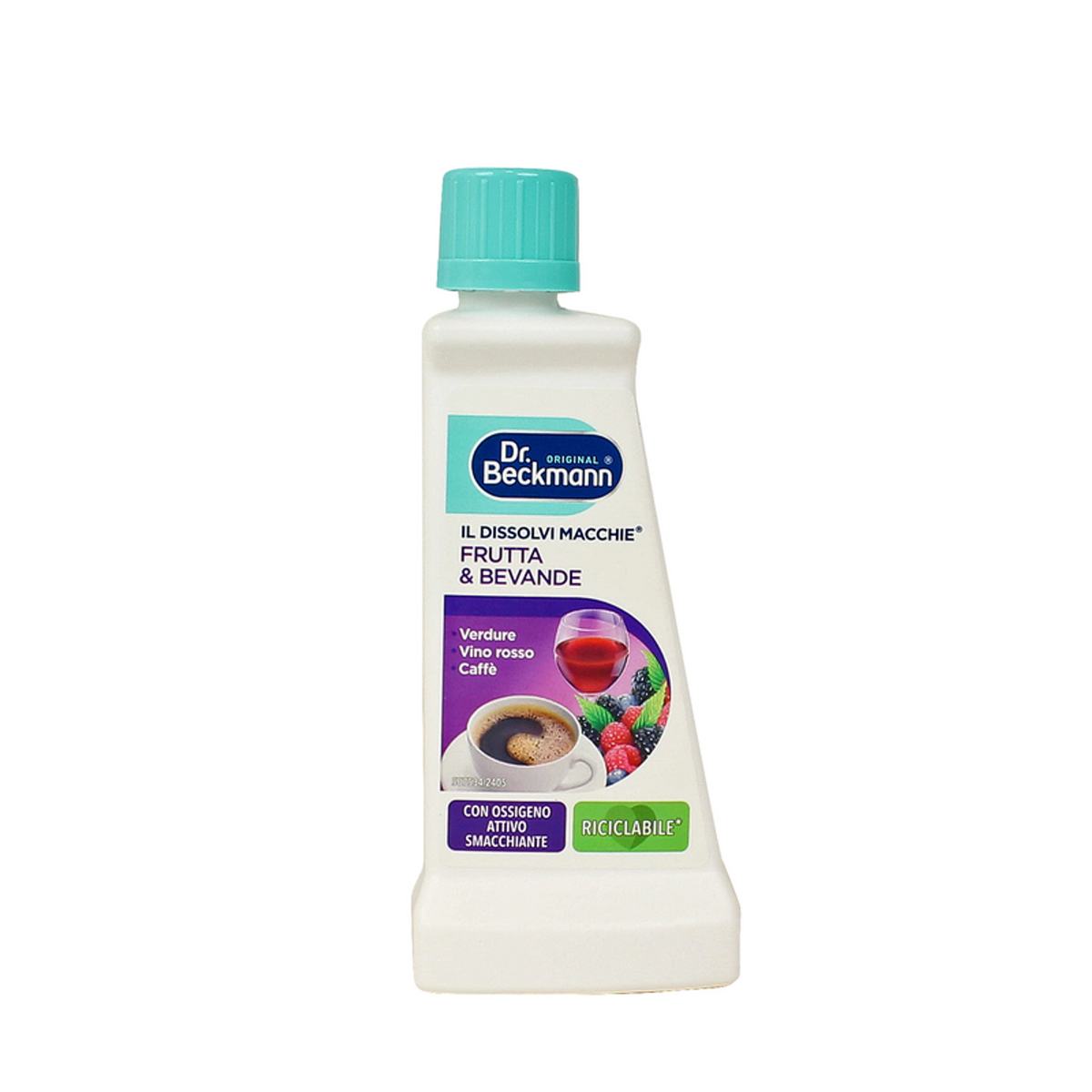 Dr. Beckmann Frutta & Bevande 50ml smacchiatore con ossigeno attivo per vino rosso, caffè, tè e succhi, rimuove pigmenti e tannini senza danneggiare i tessuti, protegge colori
