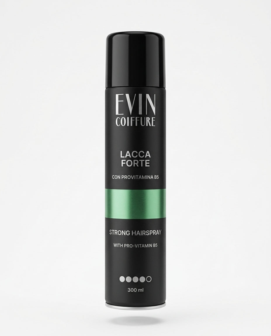EVIN COIFFURE Lacca Forte Provitamina B5 300 ml Bombola – Spray Fissativo Volume e Sostegno Capelli Made in Italy