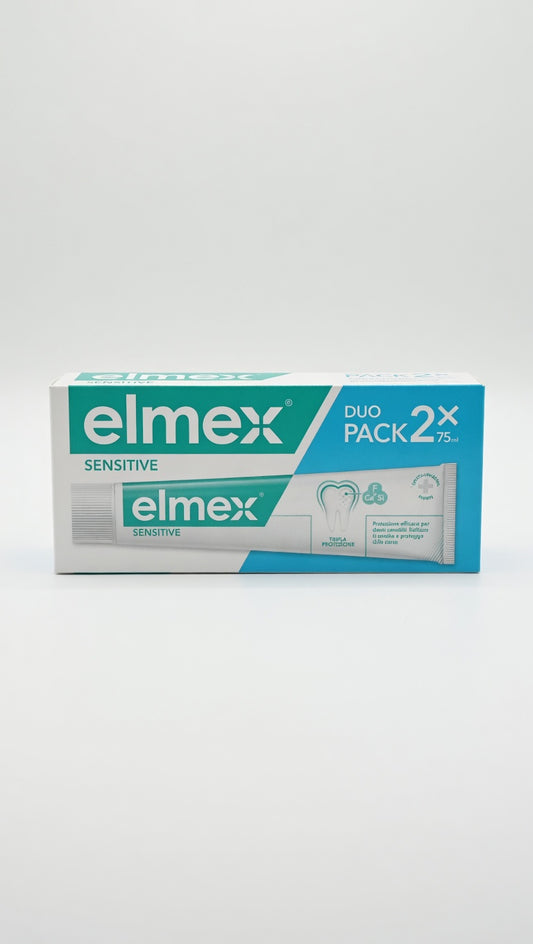 Elmex Sensitive Duo Pack 2x75ml – Dentifricio con Tecnologia Neo-Aminex™ per Denti Sensibili e Protezione Carie