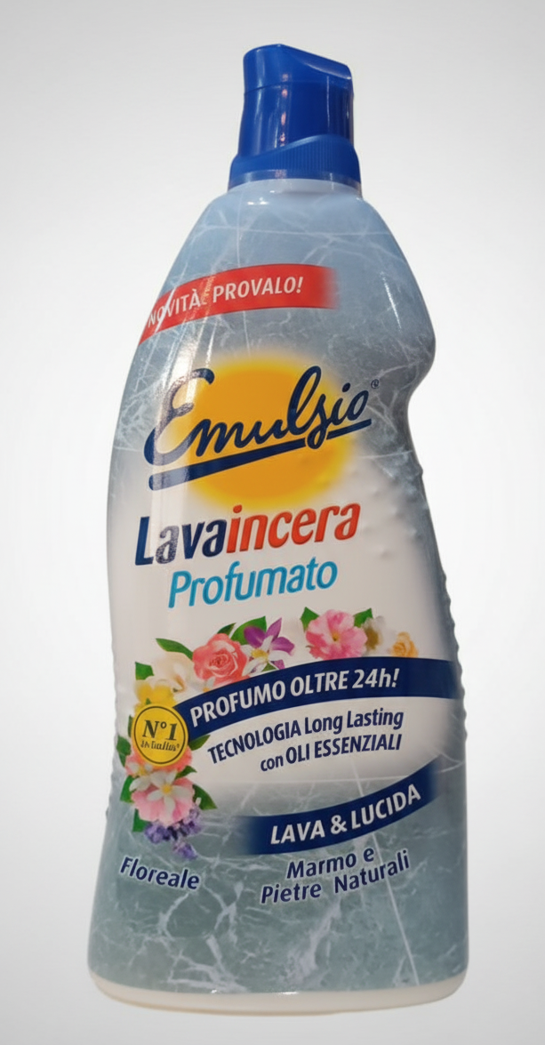 Emulsio Lavaincera Profumato Floreale 875 ml – Lava e Lucida Marmo e Pietre Naturali – Profumo 24h Long Lasting – Brillantezza Senza Aloni