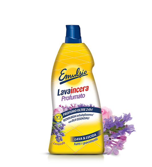Emulsio Lavaincera Profumato Lavanda 875ml - Lava & Lucida, Profumo 24h+ Infinity Essence con Oli Essenziali, Senza Aloni