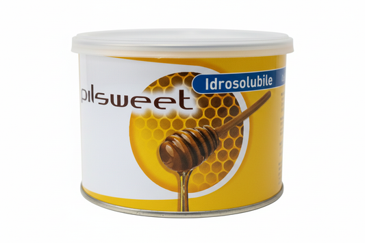 Epilsweet Cera Depilatoria Idrosolubile 400ml | Fragranza Miele | Naturale a Base di Zucchero | Lavabile con Acqua Made in Italy