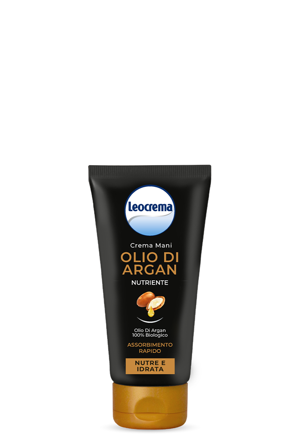Leocrema Crema Mani Olio di Argan 75ml | Nutriente e Idratante 24h | Olio di Argan 100% Biologico | Assorbimento Rapido | Pelle Straordinariamente Morbida
