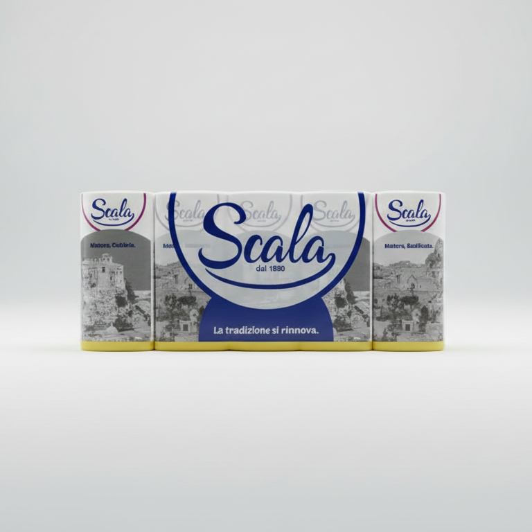 SCALA Fazzoletti 4 Veli in Pura Cellulosa | 10 Pacchetti Tascabili | Extra Soft e Resistenti | Ipoallergenici per Pelli Sensibili | Qualità Italiana Deco Industrie
