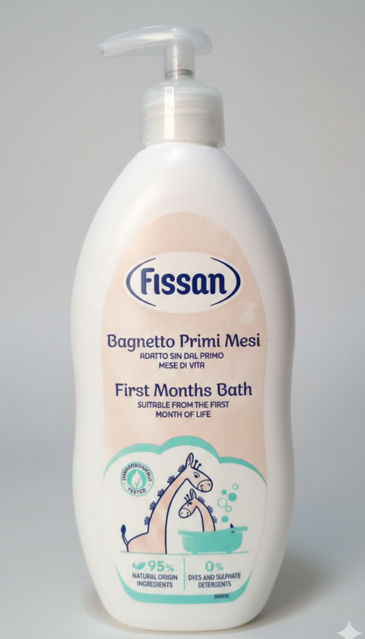 Fissan Bagnetto Primi Mesi 400 ml | Detergente Delicato con Estratti Naturali | Adatto dal Primo Mese di Vita | Formula Ipoallergenica e a pH Fisiologico | Pratico Flacone con Dosatore