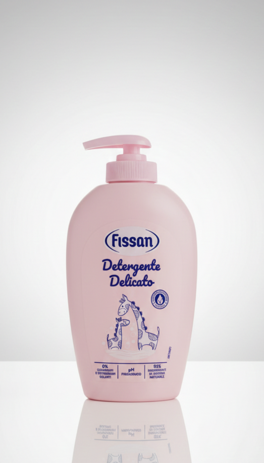 Fissan Detergente Delicato Sapone Liquido 250ml – Igiene Quotidiana Neonati e Bambini per Corpo e Parti Intime a pH Fisiologico