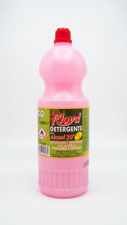 Floyd Detergente con Alcol 30° | 1000 ml | Azione Igienizzante e Sgrassante | Profumo Floreale Delicato | Pulizia Universale Multi-Ambiente