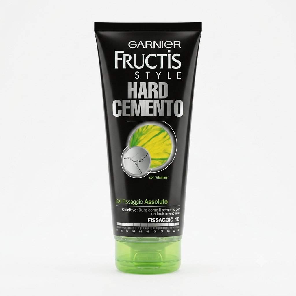 GARNIER Fructis Style Gel Hard 200 ml, gel per capelli con tenuta ultra forte, ideale per styling estremi e verticali, con formula anti-residuo.