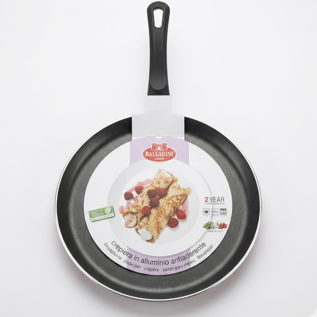 Ballarini Firenze Crepiera Antiaderente 25 cm – Padella per Crêpes e Pancake in Alluminio Made in Italy