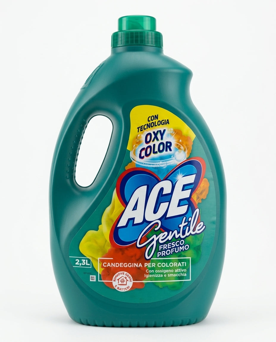 ACE Gentile Fresco Profumo 2.3 Litri | Candeggina Delicata per Capi Colorati e Delicati | Tecnologia Oxy-Color Igienizzante