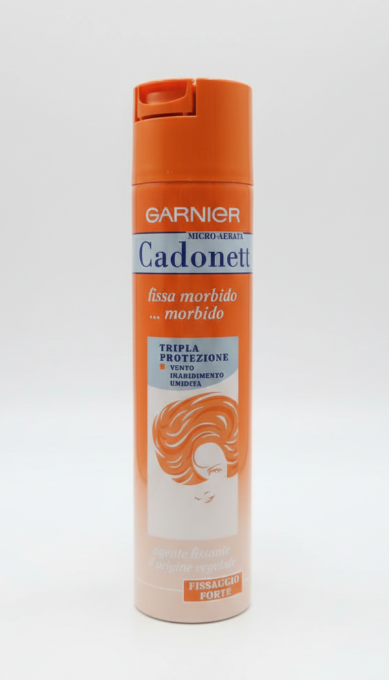 GARNIER Cadonett Lacca Fissaggio Forte 250ml | Tripla Protezione Anti-Umidità | Formula Micro-Aerata con Proteine della Seta