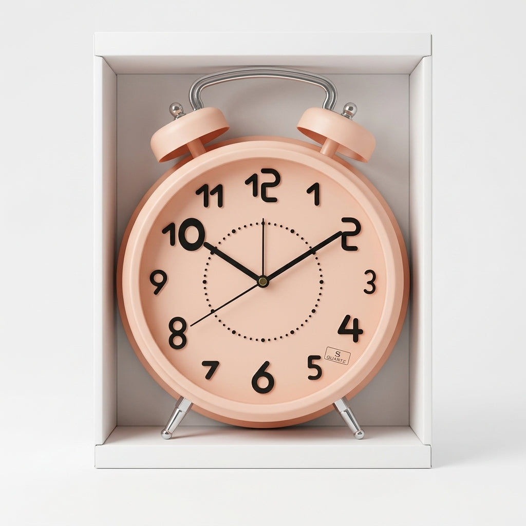 Suprema ART DESPIER Sveglia da Tavolo Vintage 24x29cm Polipropilene e Vetro – Orologio d'Arredo Retrò Grandi Dimensioni