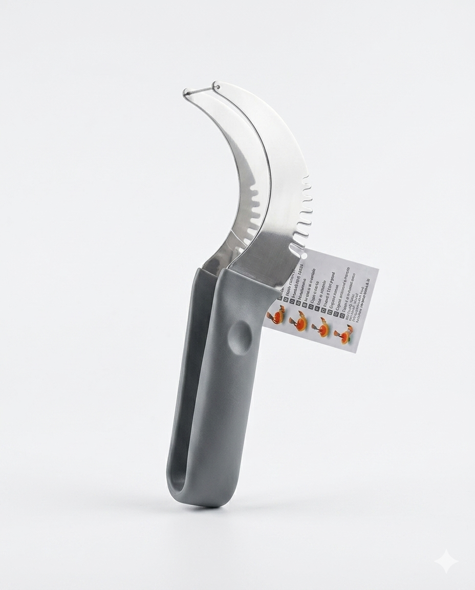 Westmark Taglia Melone "Hook" – Coltello e Pinza 2-in-1 in Acciaio Inox – Utensile Professionale per Melone, Mango e Avocado