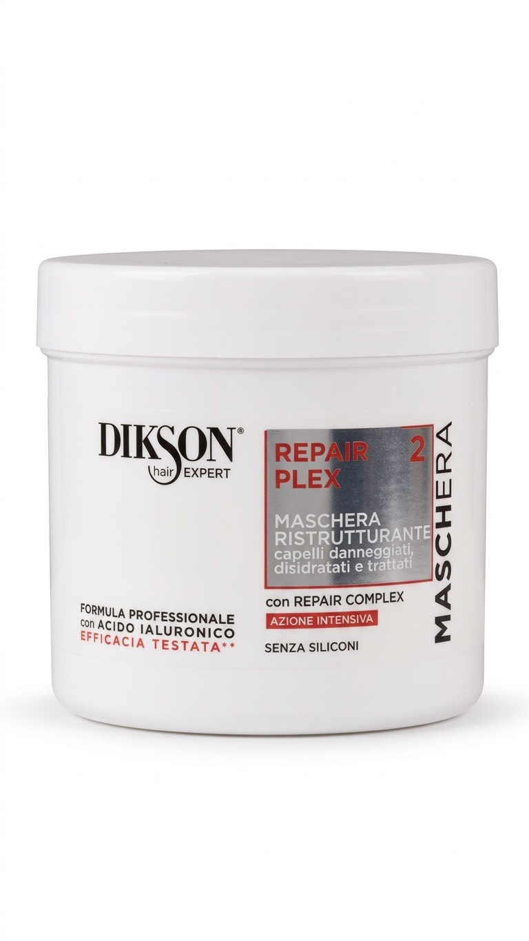 Dikson Hair Expert Repair Plex 2 | Maschera Ristrutturante Intensiva 500 ml | Per Capelli Danneggiati e Trattati | Con Repair Complex e Acido Ialuronico | Azione Sigillante Cuticola