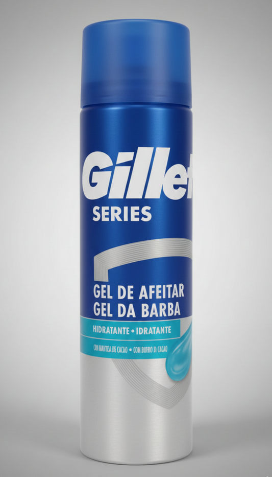 Gillette Series Gel da Barba Idratante 200 ml con formula emolliente, protezione contro irritazioni, arrossamenti e micro-tagli, ideale per rasatura quotidiana