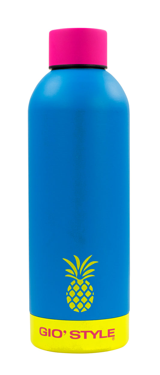 GioStyle Borraccia Fluo 0,75 L in acciaio inox, borraccia non termica senza BPA dal design leggero e resistente, ideale per acqua e bevande durante sport, scuola, ufficio e tempo libero, disponibile in colori fluo vivaci.