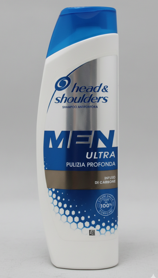 Head & Shoulders Men Ultra Shampoo Antiforfora 225ml | Pulizia Profonda e Protezione Fino al 100% dalla Forfora | Formula Potenziata Men Ultra | Dermatologicamente Testato | Rispetta il Microbioma del Cuoio Capelluto