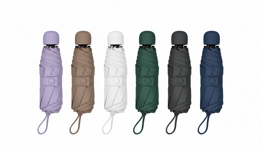 Fancy Home Mini Ombrello Pluvia | Super Mini, Compatto, Leggero | Con Custodia Protettiva | Design Eco-Friendly | Ideale da Borsa e Viaggio