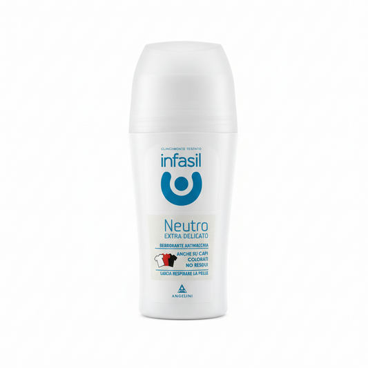Infasil Neutro Extra Delicato Roll-on 75ml | Deodorante 24h Anti-Odore | Senza Sali di Alluminio | Formula Anti-Macchia