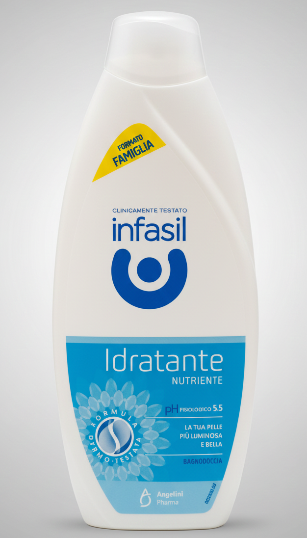 Infasil Bagnodoccia 500ml pH 5.5 | Neutro Delicato, Idratante o Fresco | Formato Famiglia Dermo-Testato