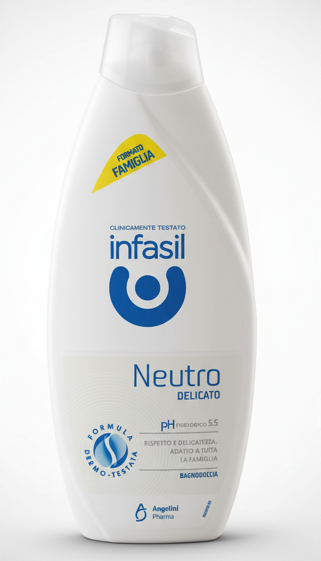 Infasil Bagnodoccia 500ml pH 5.5 | Neutro Delicato, Idratante o Fresco | Formato Famiglia Dermo-Testato
