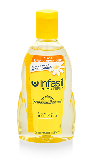 Infasil Intimo Purity Delicato 200 ml – Detergente Anti-Odore con Estratto di Camomilla – Rispetta il pH Naturale