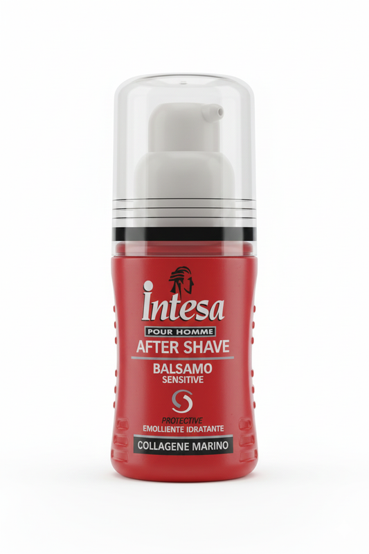 Intesa Pour Homme After Shave Balsamo Sensitive 100ml – Con Collagene Marino e Mentolo – Azione Lenitiva ed Elasticizzante