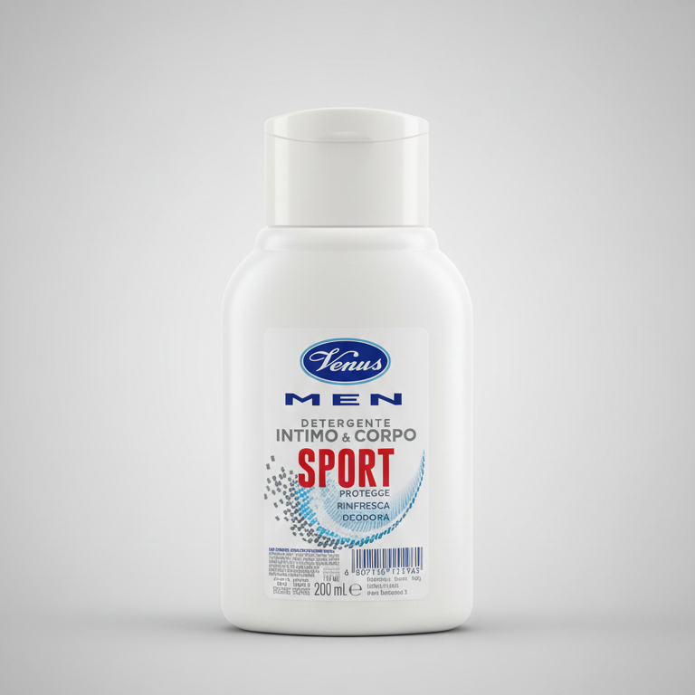 Venus Detergente Intimo 200ml | Protezione pH Fisiologico | Varianti: Fresco, Delicato, Lenitivo, MEN Sport