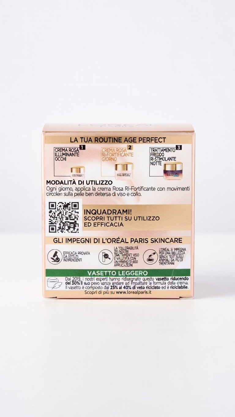 L’Oréal Paris Age Perfect Golden Age Giorno 50ml – Crema Viso Ri-Fortificante Anti-Cedimento con Cellule Native di Peonia