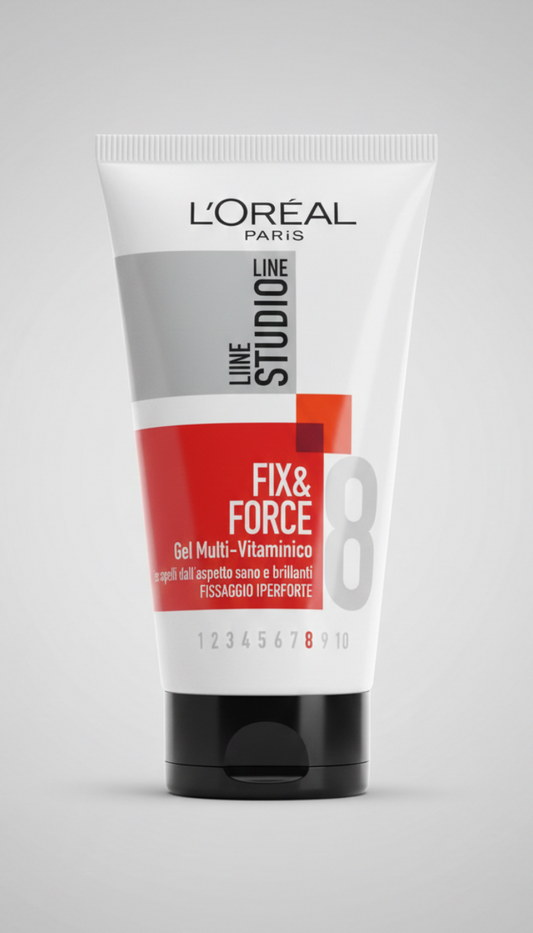 L'Oréal Paris Studio Line Fixe & Force 8 Gel Multi-Vitaminico 150ml | Fissaggio Iperforte Livello 8 | Tenuta Estrema 24H | Rinforzante No Residui