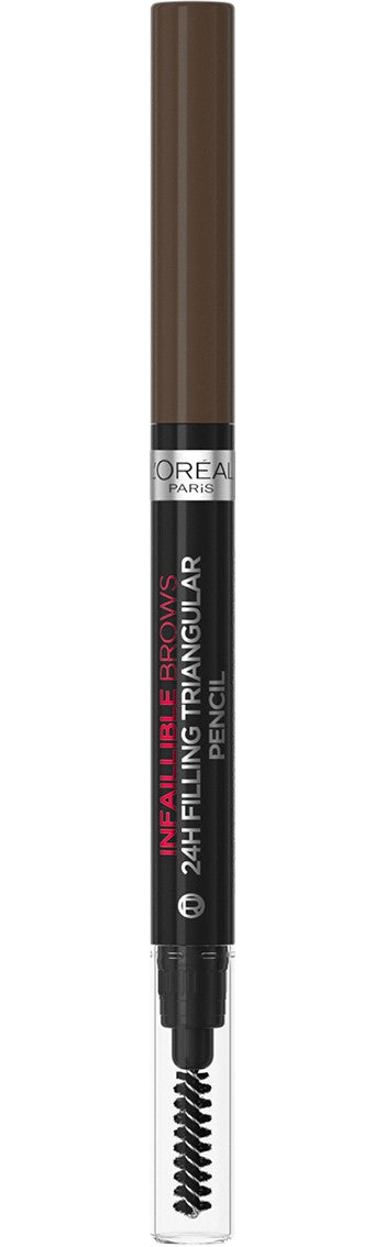 L'Oréal Paris Infaillible Brows 24H Filling Triangular – Matita Sopracciglia Lunga Tenuta con Punta Triangolare e Pettinino