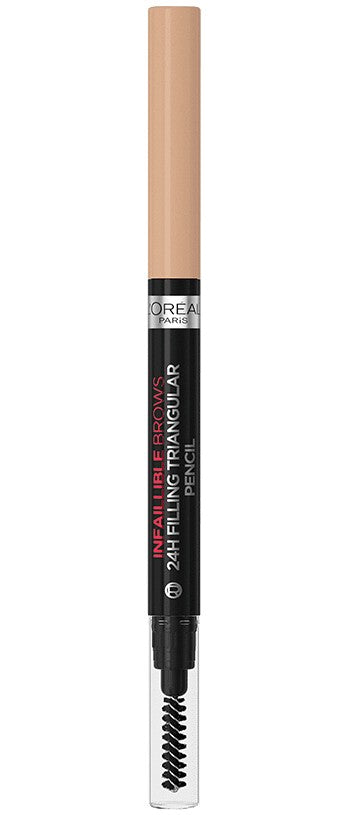 L'Oréal Paris Infaillible Brows 24H Filling Triangular – Matita Sopracciglia Lunga Tenuta con Punta Triangolare e Pettinino