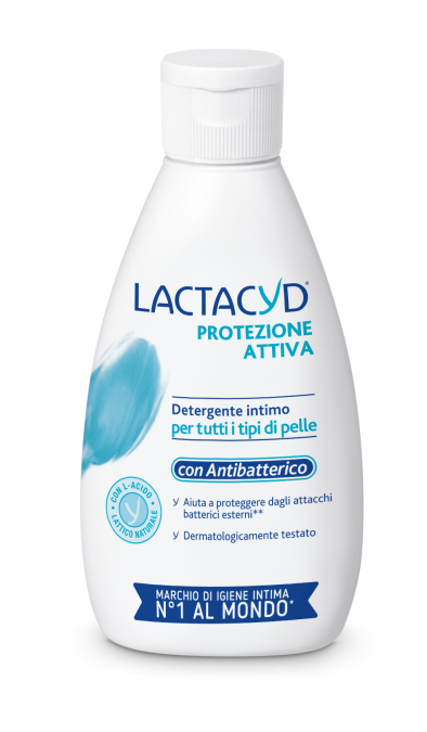 Lactacyd Protezione Attiva Detergente Intimo 200ml | Con Antibatterico Naturale e Timo | Protezione in Gravidanza e Sport