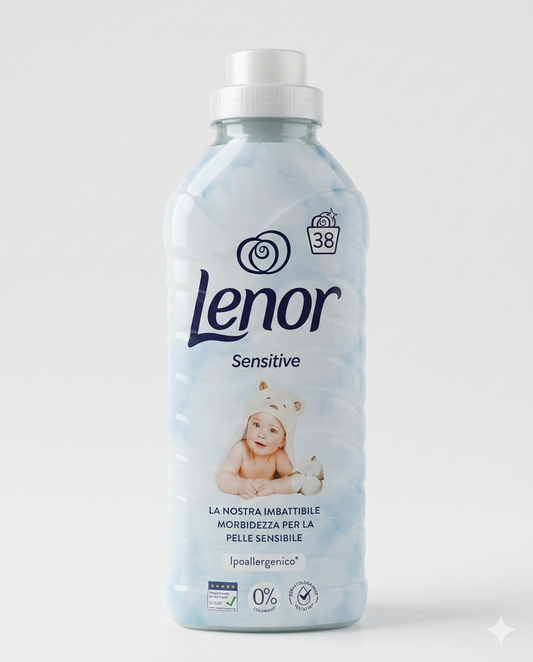 Lenor Sensitive Ammorbidente Concentrato 798 ml è studiato per offrire morbidezza e comfort ai capi nel rispetto delle pelli sensibili.