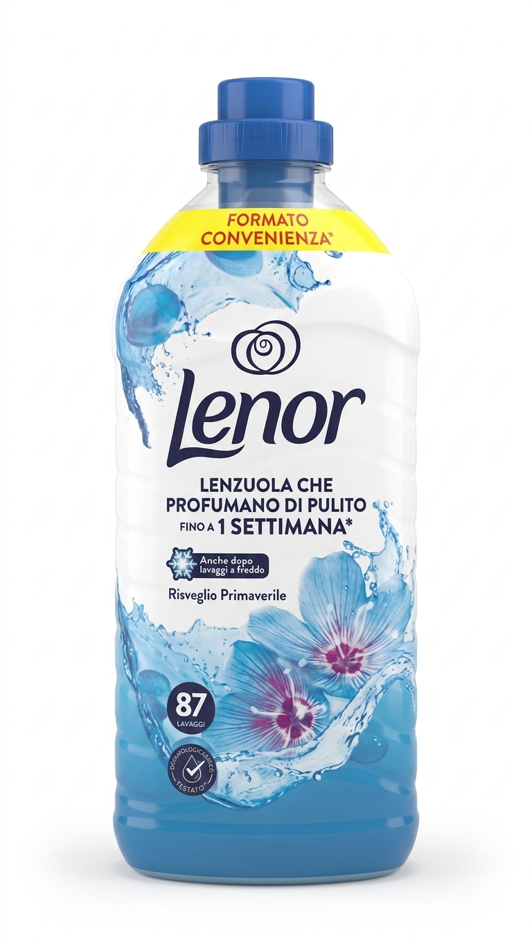 Lenor Ammorbidente Concentrato Risveglio Primaverile 87 Lavaggi 1,827L – Freschezza di Lunga Durata e Stiratura Facile