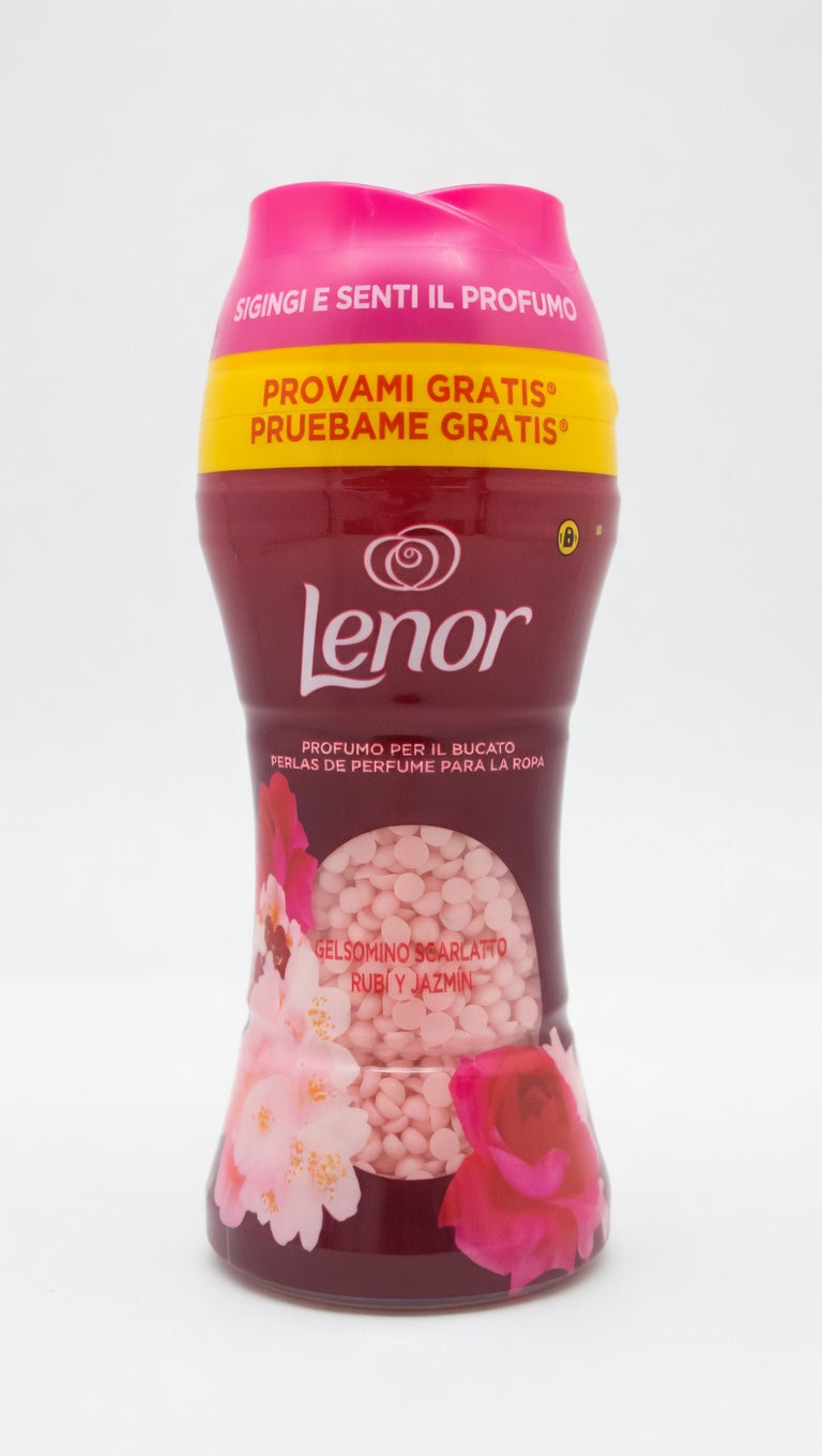 Lenor Perle di Profumo Gelsomino Scarlatto 195g | Intensificatore di Freschezza per Bucato | Fragranza Ruby Jasmine Fino a 12 Settimane