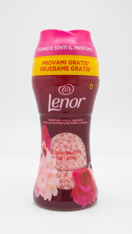 Lenor Perle di Profumo Gelsomino Scarlatto 195g | Intensificatore di Freschezza per Bucato | Fragranza Ruby Jasmine Fino a 12 Settimane