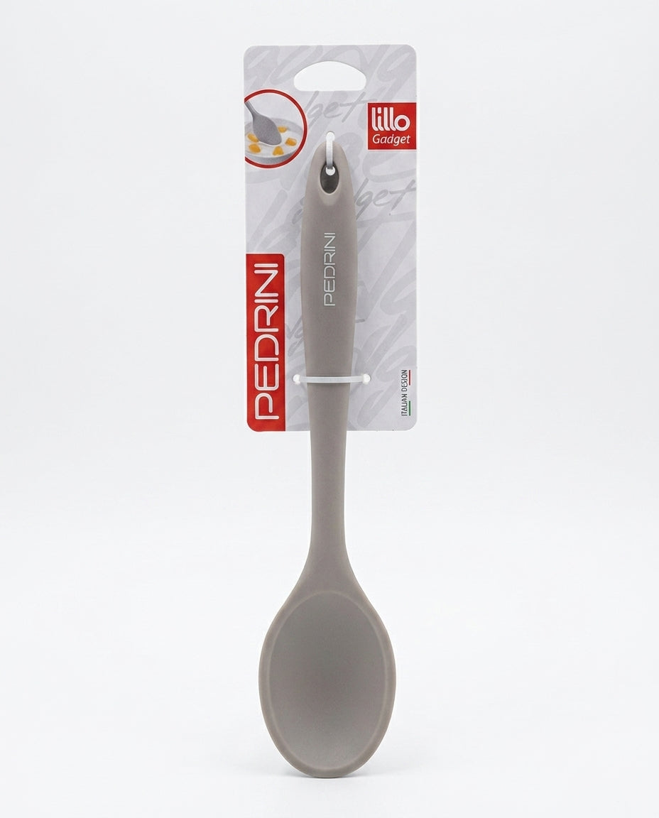 Pedrini Cucchiaio Mescolatore in Silicone Linea Dolci Marrone, utensile termoresistente e antiaderente, ideale per mescolare e lavorare impasti e creme.