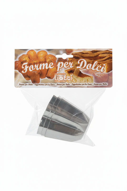 Liotti Forme per Dolce – Mini Pandoro 70g – 3 Pezzi in Metallo – Antiaderente & Riutilizzabile – 7,5x6,5h cm