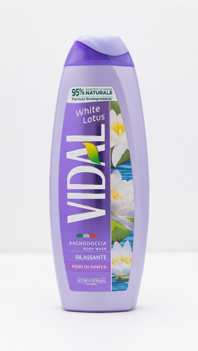 VIDAL Bagnodoccia 500ml | Detersione Delicata a pH Fisiologico | Oltre 20 Fragranze Energizzanti e Nutrienti |