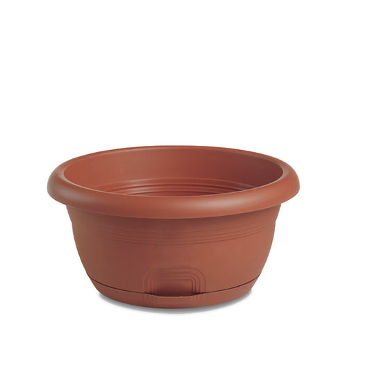 Stefanplast Capri Ciotola con Riserva d'Acqua in Polipropilene Effetto Terracotta – Eleganza Mediterranea e Idratazione Intelligente