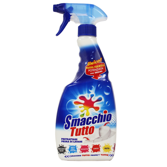 Madel Smacchio Tutto Spray 500ml | Smacchiatore Pre-trattante Enzimatico Potenziato | Rimuove 10+ Macchie Difficili (Unto, Caffè, Erba) | Per Bianchi & Colorati