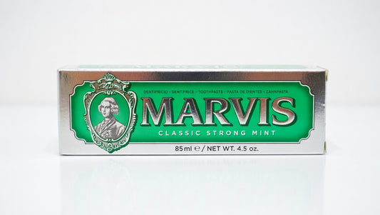 Marvis Classic Strong Mint 85ml | Dentifricio Menta Forte Anti-Placca e Tartaro | Denti Bianchi Naturali & Freschezza Intensa