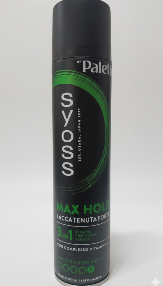 SYOSS by Palette Lacca Max Hold 300ml | Tenuta Forte 3 in 1 | Styling, Protezione e Tenuta 48h