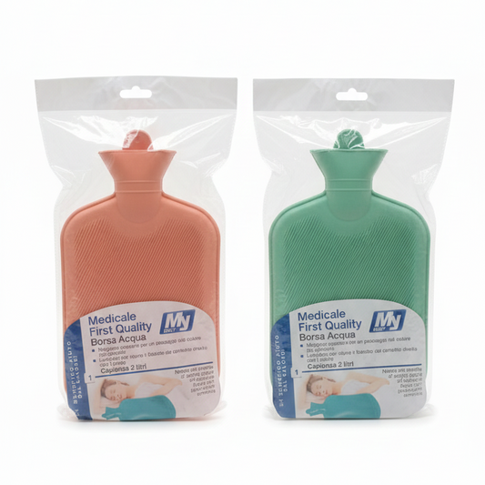 My Doct Borsa per Acqua Calda Medicale First Quality | Capienza 2 Litri | Struttura Lamellata Anti-Scottatura | Maggiore Spessore per Calore Graduale | Tappo con Guarnizione Ermetica