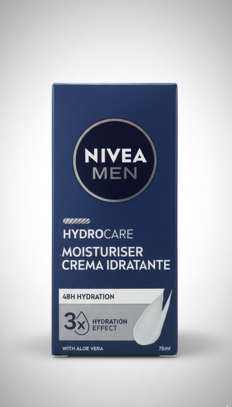 NIVEA MEN Crema Viso Idratante 24h 75ml – Aloe Vera & Pro-Vitamina B5 – Protezione UVA/UVB Anti-Invecchiamento per Pelle Secca