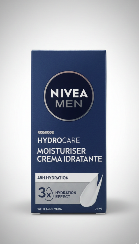 NIVEA MEN Crema Viso Idratante 24h 75ml – Aloe Vera & Pro-Vitamina B5 – Protezione UVA/UVB Anti-Invecchiamento per Pelle Secca