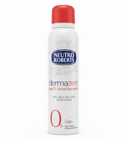 Neutro Roberts Derma Zero Deodorante Spray 150ml – Pelli Ultra-Sensibili – Nichel Tested & Zero Sali