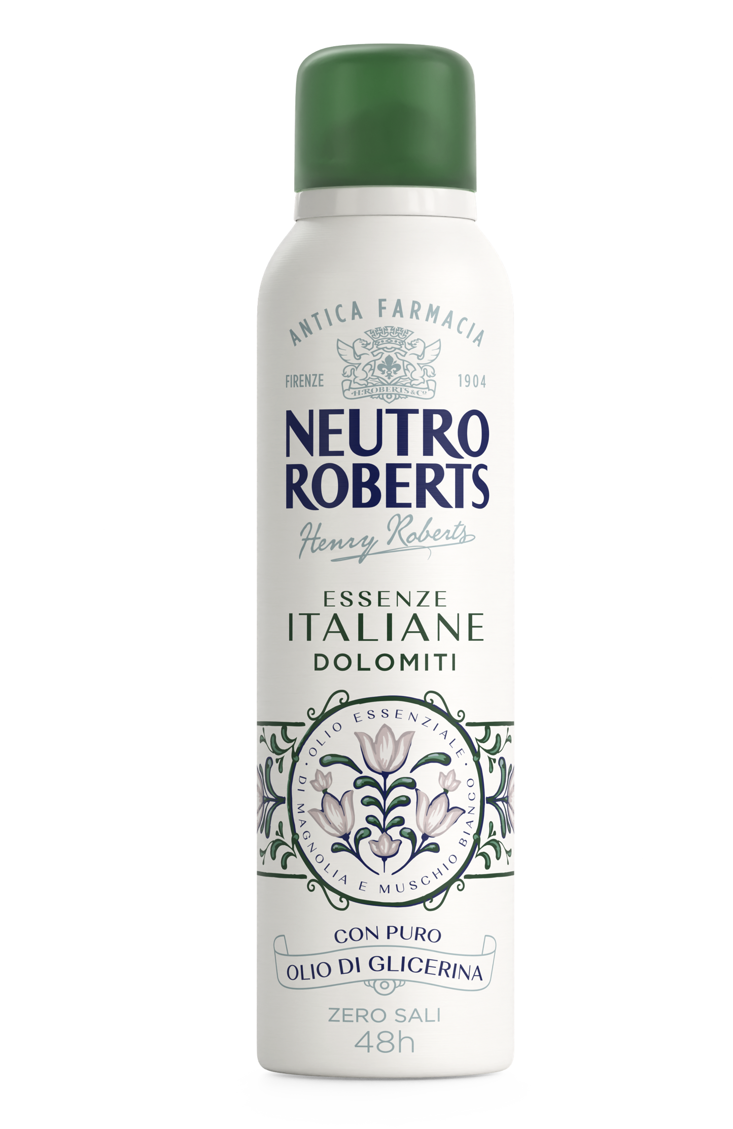 Neutro Roberts Deodorante Spray Essenze Italiane 200ml – 48H Zero Sali & Zero Macchie – Con Puri Oli Essenziali & Glicerina